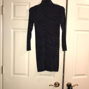 Bebe Zebra stripe sweater dress